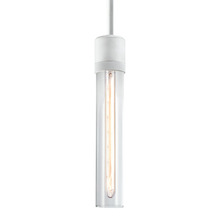 ZEEV Lighting P11706-E26-MW-G1 - Zigrina 12" Clear Glass E26 Pendant with Knurled Ring Matte White