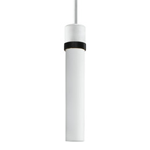 ZEEV Lighting P11706-E26-MW-K-SBB-G7 - Zigrina 12" White Glass E26 Pendant in White with Knurled Ring in Black