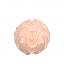 ZEEV Lighting P30024L-1-CH-WH - Nami 16" Floral Globe Pendant in White