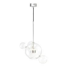 ZEEV Lighting P30104-2-PN - Satellite 22" 2-Light, Glass Multi-Globe Pendant in Polished Nickel