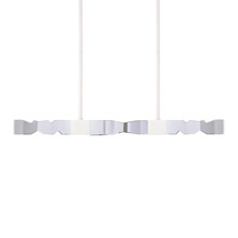 ZEEV Lighting PL11338-LED-49-3x3-MW - Mamadim 49" LED 4-Light, 3"x3" Crystal Linear in Matte White