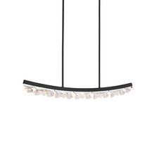 ZEEV Lighting PL11616-LED-48-SBB - Arcus LED 48" Sleek Curved Crystal Linear in Brushed Black