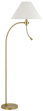 CAL Lighting BO-3178FL-AB - 100W 3 way Ashland mini arc metal floor lamp with gooseneck 2W led reading light