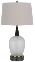 CAL Lighting BO-3185TB - 100W led Vega metal/frosted glass table lamp with 2W led night light
