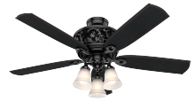 Hunter 59545 - Hunter 54 inch Promenade ENERGY STAR® Gloss Black Ceiling Fan with LED Light Kit