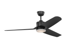 Visual Comfort & Co. Fan Collection 3CGR56MBKD - Colgin 56 LED Ceiling Fan in Midnight Black with Midnight Black Blades and Light Kit