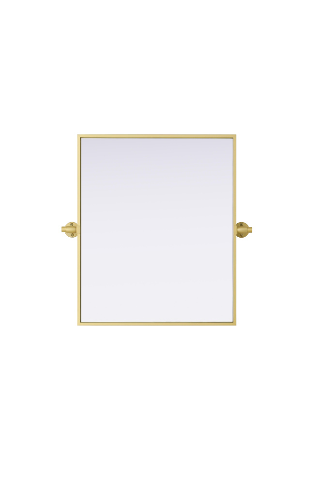 Metal Frame Mirror 20"W x 24"H Brass