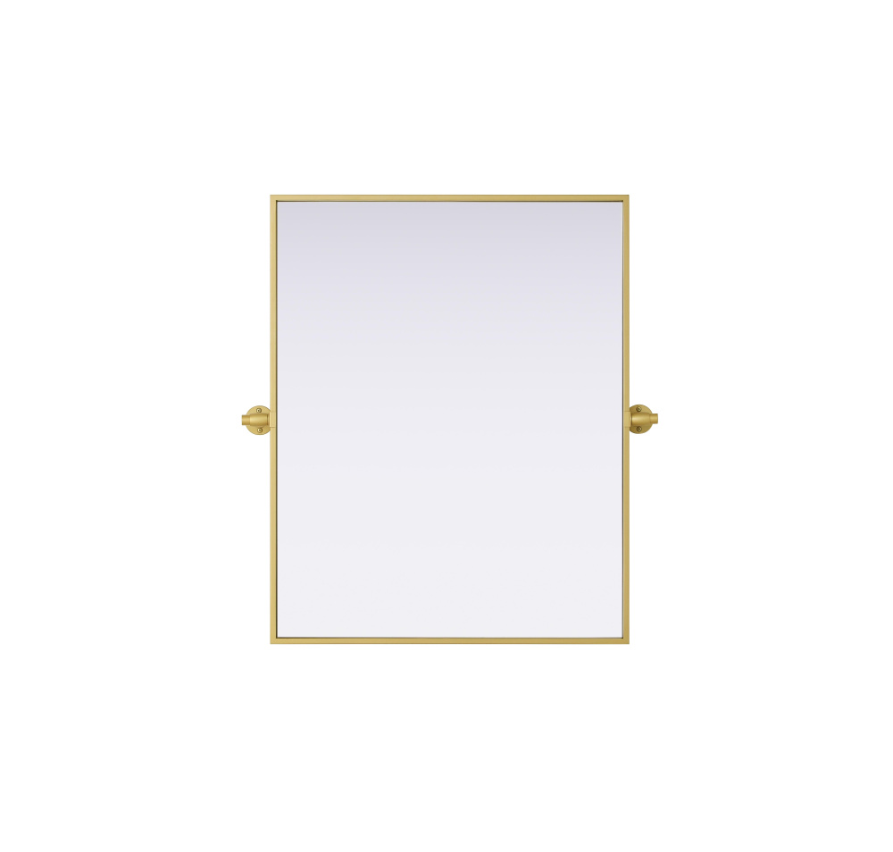 Metal Frame Mirror 24"W x 30"H Brass