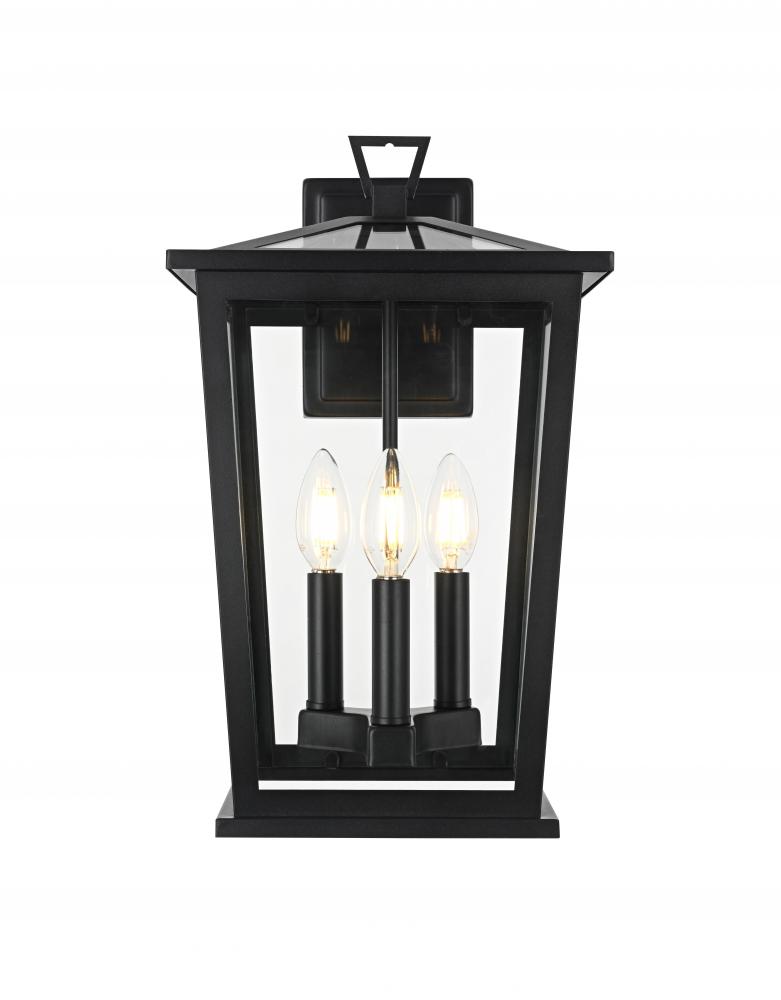 Wall sconce W9.5" H16" E10.5" L3 Black