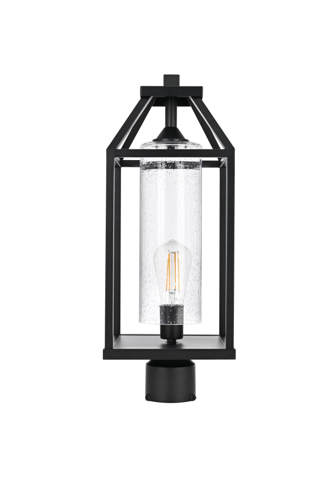 Zora 21 inch Outdoor Post light in Black