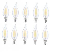 Elegant E12LED116-10PK - LED E12 CANDELABRA, FLAME TIP, 3000K, 300 degree, CRI80, ES, UL, 6W, 40W EQUIVALENT, 15000HRS