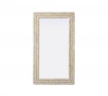 Elegant MR4A2442LN - Jute Rope Mirror 24''x42'' Linen White