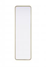 Elegant MR8A1860BRA - R Corner Mirror 18"x60"x2" Brass