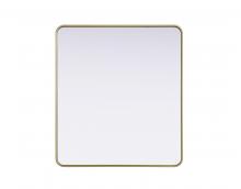 Elegant MR8A3640BRA - R Corner Mirror 36"x40"x2" Brass