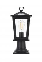 Elegant OD332P17BK - Outdoor Pole Light L7" W7" H16.5" L1 Black