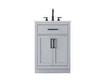 Elegant VF29724GR - Vanity Cabinet 2Dr1Dw 24"W x 22"D x 35''H Grey