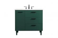 Elegant VF47036MGN - 36 inch bathroom vanity in Green
