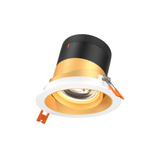 Dals RC04-CC-60-GMBGD-TWH - 4in Modular Downlight, 5CCT, 60 degree Beam Angle, Gimbal Reflector, Gold, White trim