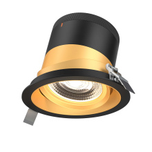 Dals RC06-CC-60-GMBGD-TBK - 6in Modular Downlight, 5CCT, 60 degree Beam Angle, Gimbal Reflector, Gold, Black trim