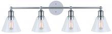 Canarm IVL628A04BN - LARKEN, IVL628A04BN -G-, 4 Lt Vanity, Clear Glass