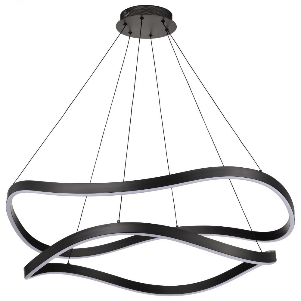 Sylas; 36 Inch LED Pendant; Matte Black Finish