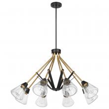 Nuvo 60/7686 - Starlight; 8 Light Chandelier; Medium Base; 60 Watt; Matte Black Finish; Clear Seeded Glass