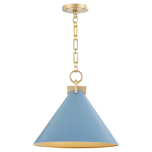 Quorum 68-16-1280 - JACKSON 16" CONE PEND - BLU/AGB