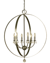 Framburg 4376 BN - 6-Light Brushed Nickel Constellation Foyer Chandelier