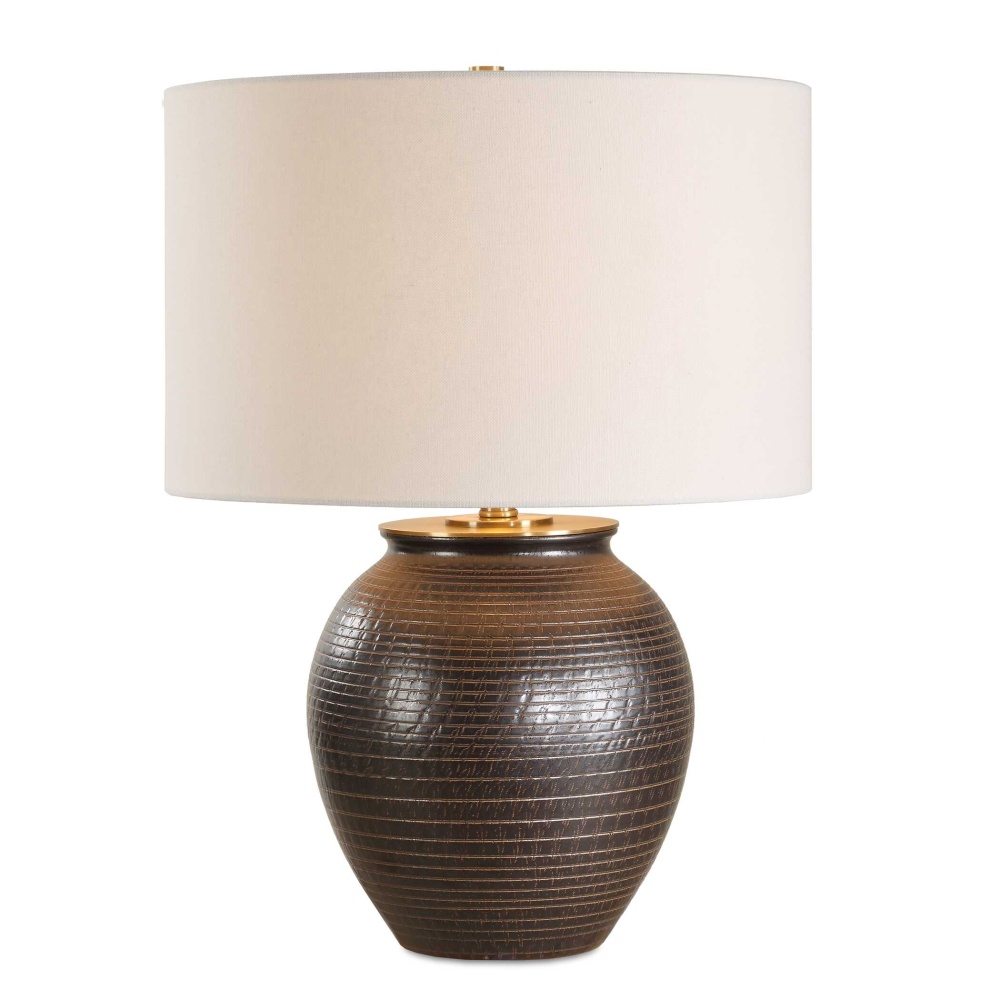 Uttermost Hawkins Bronze Ribbed Table Lamp