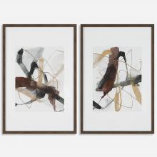 Uttermost 41440 - Uttermost Burgundy Interjection Abstract Prints Set/2