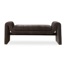 Uttermost 23915 - Uttermost Manson Modern Charcoal Bench