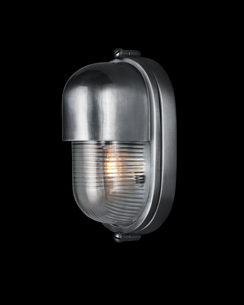 Maritime Silver Outdoor Wall Sconce