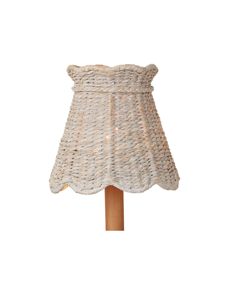 Annabelle Whitewashed Tapered Chandelier Shade