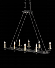 Currey 9816 - Houndslow Black Rectangular Chandelier